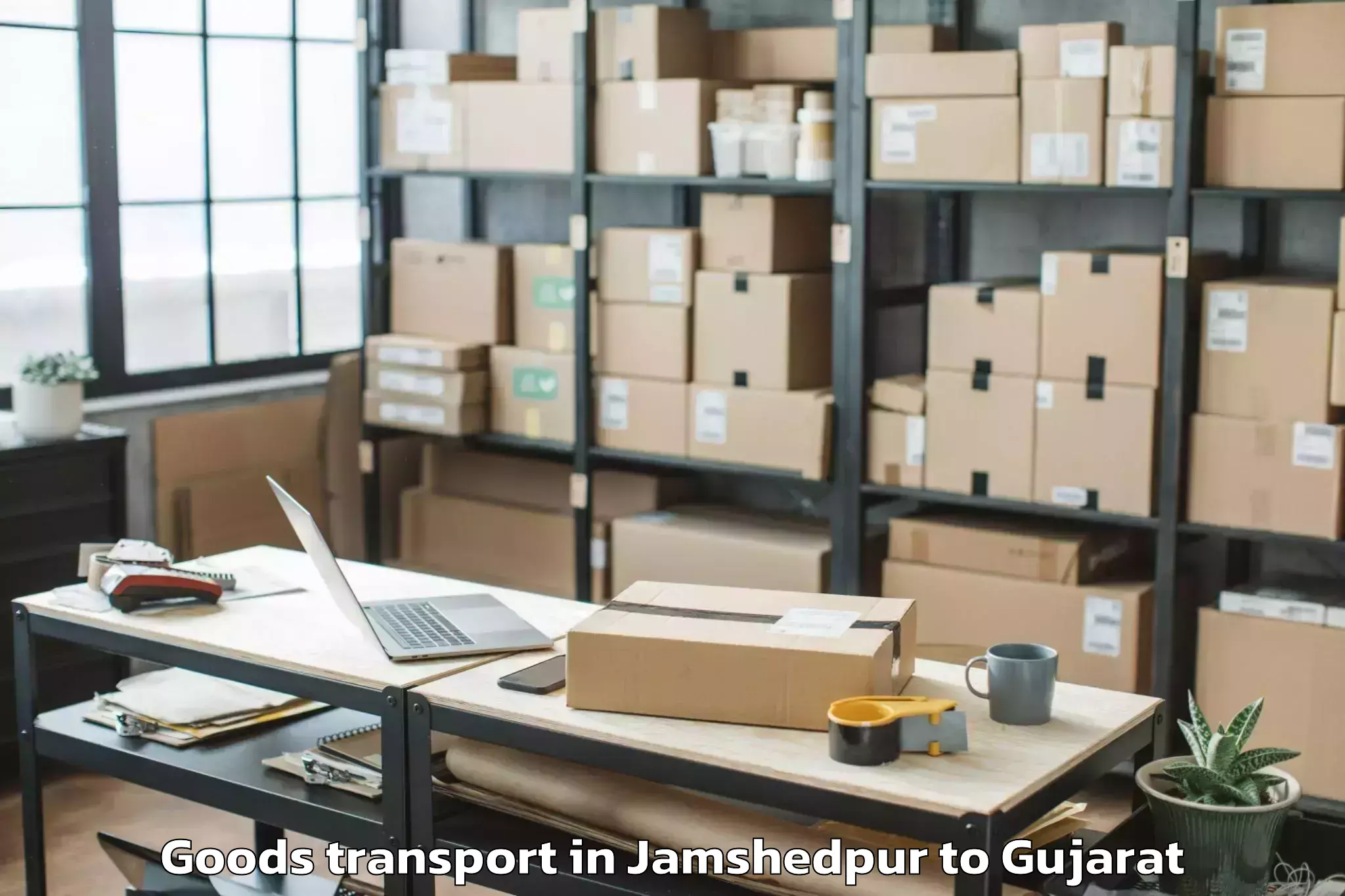 Leading Jamshedpur to Delvada Goods Transport Provider